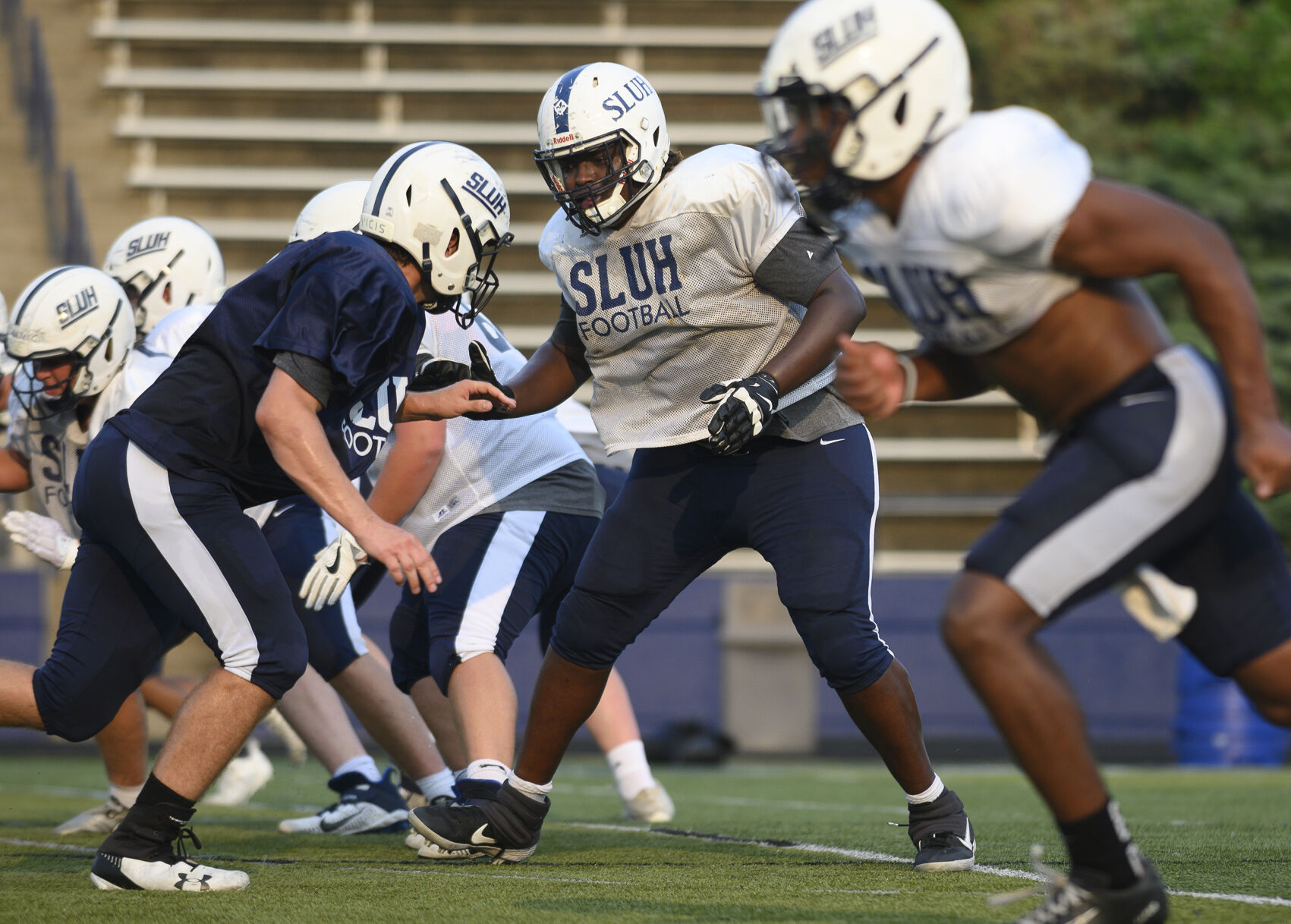SLUH football practice
